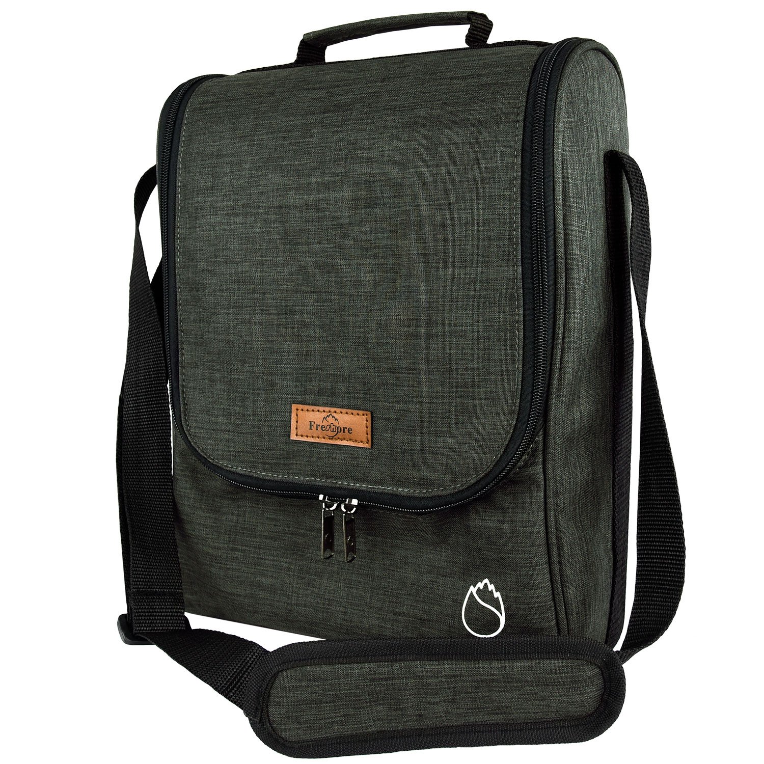 3 Wein-Reise-große Flasche Isoliertaschen-Tasche als Lehrer- / Paar- / Mitarbeiter-Geschenke - Pfeil-Grün