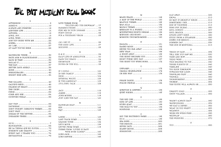 The Pat Metheny Real Book Jazz Fake Book for C Instruments | 147 Songs Including Last Train Home Better Days Ahead and Phase Dance | Hal Leonard Sheet Music for Jazz Musicians and Improvisers