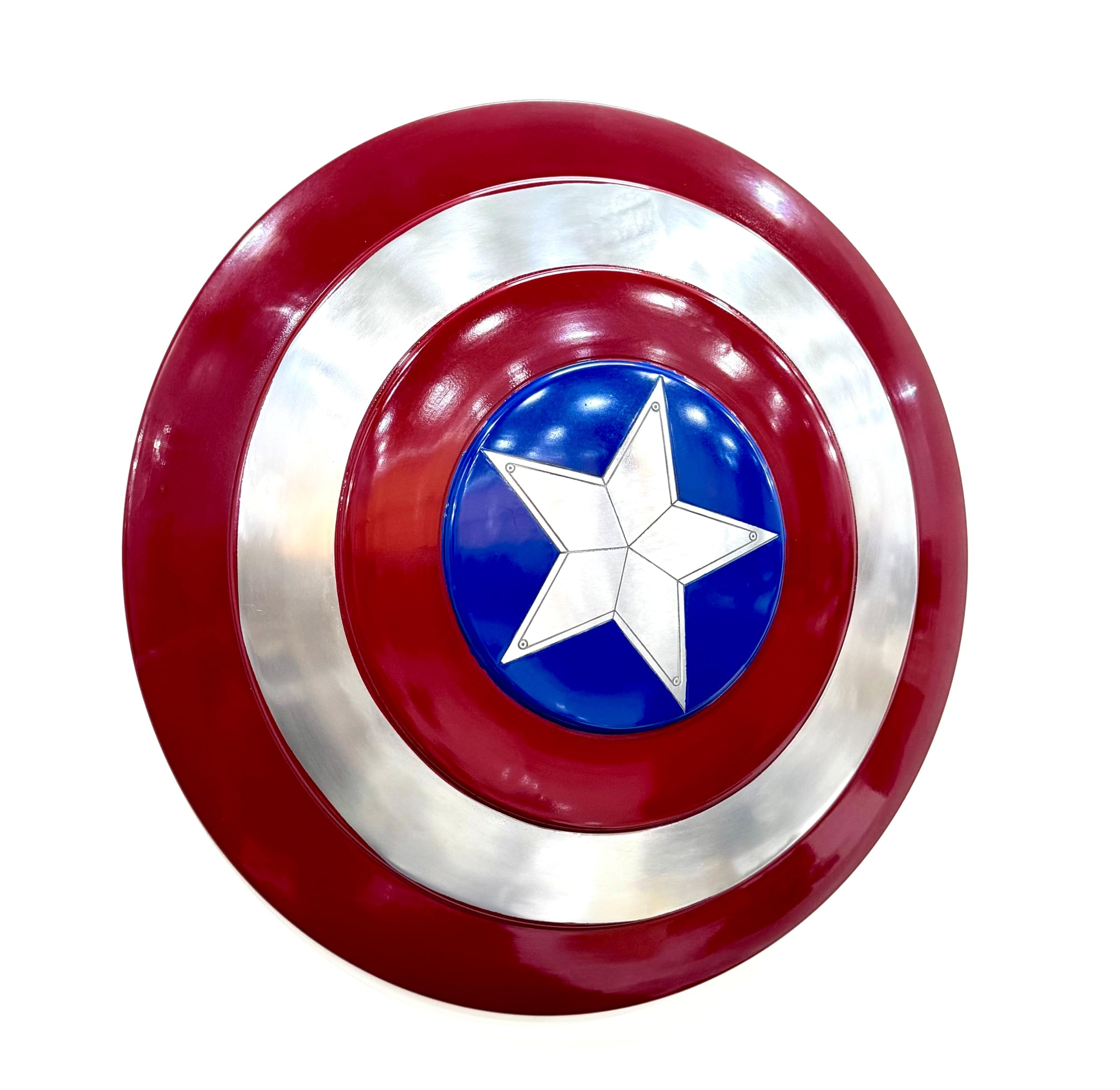 – Armor Round Handmade Amrica Shield LARP Combat Shield ((Armor Handmade Amrica Shield Round Metal Replica Rustic, 12 INCH))