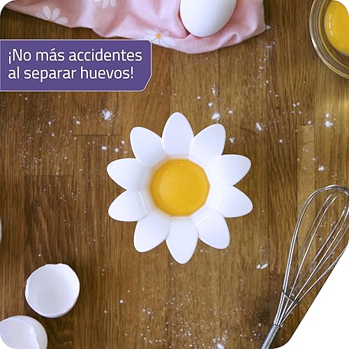 Vista 6 de Peleg Design Daisy Plastic Egg Separator, Egg White Yolk Divider Kitchen Gadgets Baking Tools Egg Extractor, Cute Flower Design