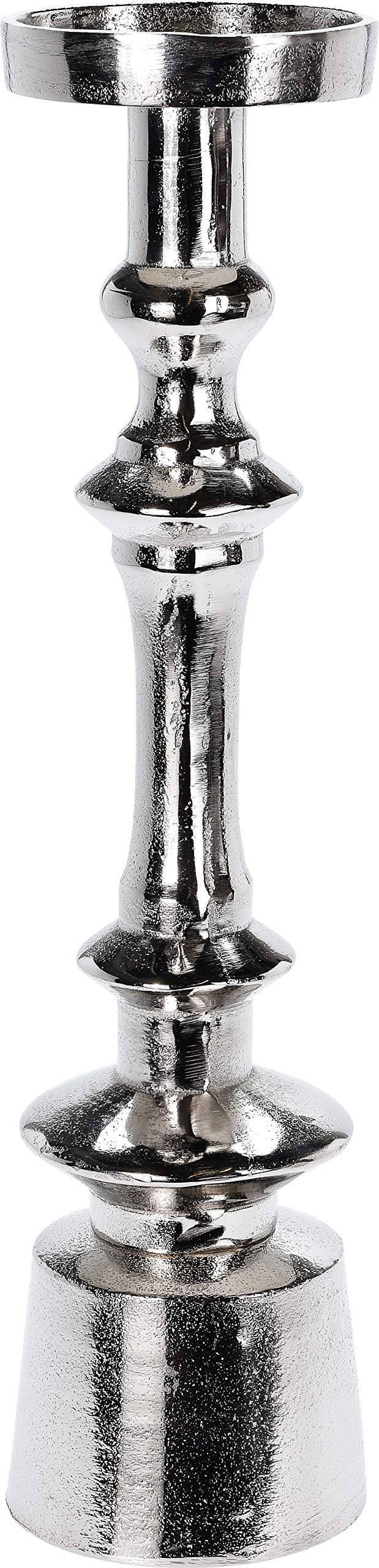 37cm Tall Silver Candle Holder Large Wide Pillar Candle Holder Candelabra