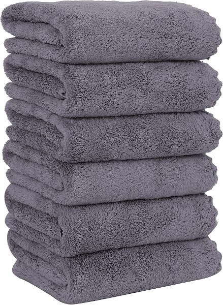 MOONQUEEN 6 Pack Premium Hand Towels Quick Drying