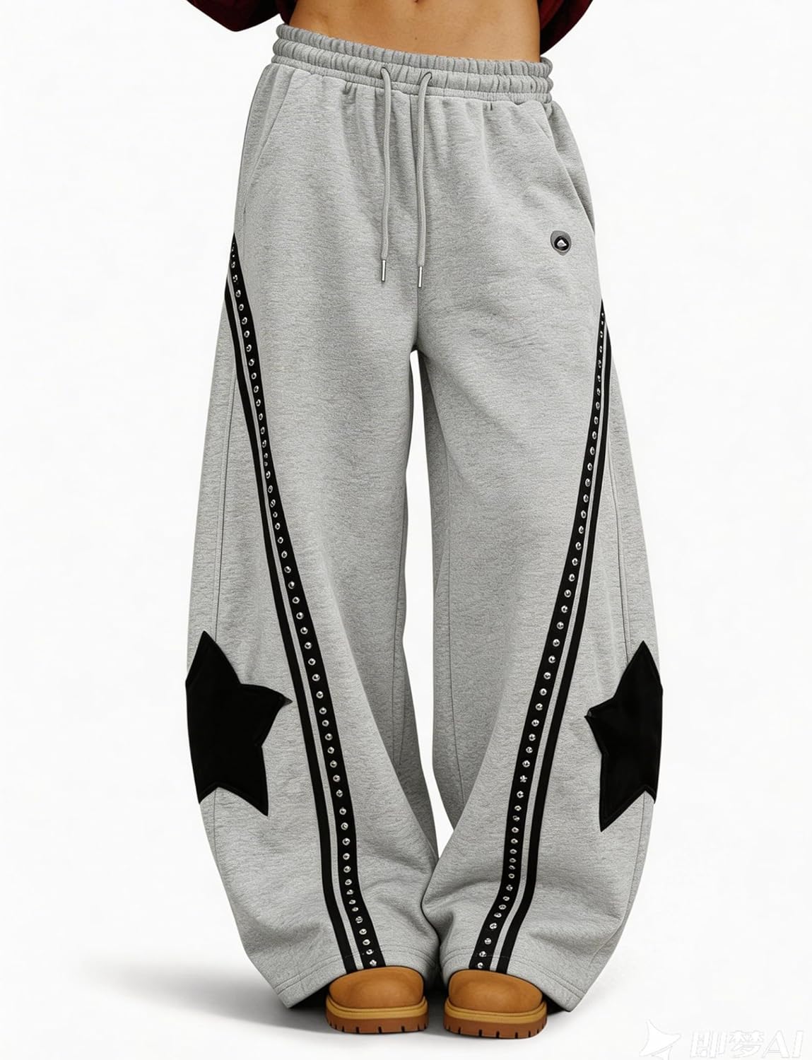 Aelfric Eden Baggy Barrel Sweatpants Star Graphic Wide Leg Sweatpants Women Men Stripes Y2k Unisex Pants Trousers - Image 2