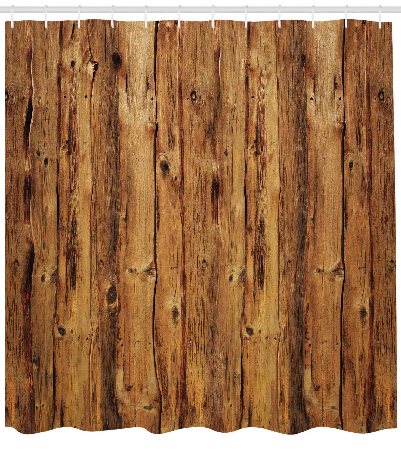 Tenda Da Doccia Con Stampa Lago E Montagne - 175x200 Cm Con Ganci - Tessuto Idrorepellente Turchese/Corallo - Foto 12