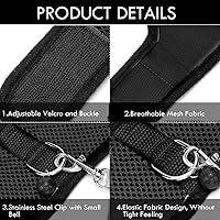 Vista 4 de SATINIOR Juego de 2 piezas de arnés y correa para conejillo de indias, correa para conejillo de indias, arnés de malla suave con campanilla, sin