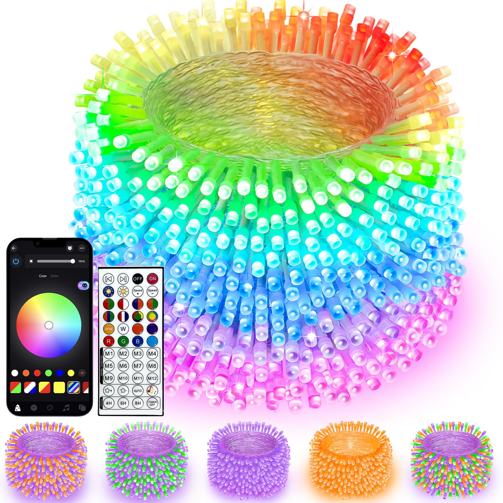 800 LED Smart RGB Color Changing String Lights APP &amp; Remote for Halloween