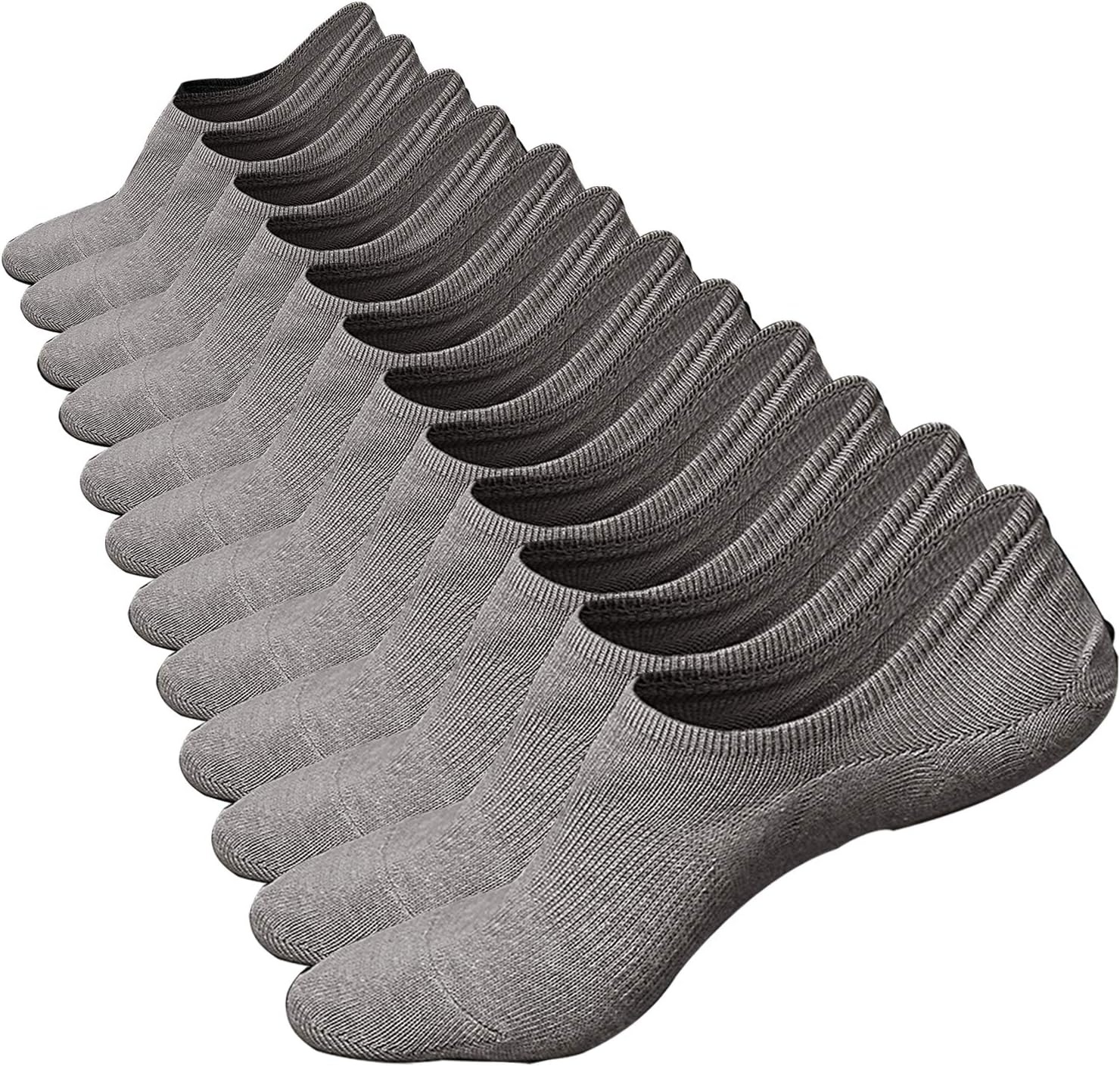 Mens Cotton Low Cut No Show Casual Ankle Socks Anti-Slip