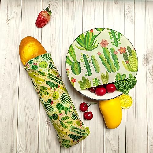 Miniatura 4 de Envolturas reutilizables de cera de abejas, paquete de 3 envolturas de cera de abejas ecológicas, ecológicas, sostenibles, biodegradables, cero