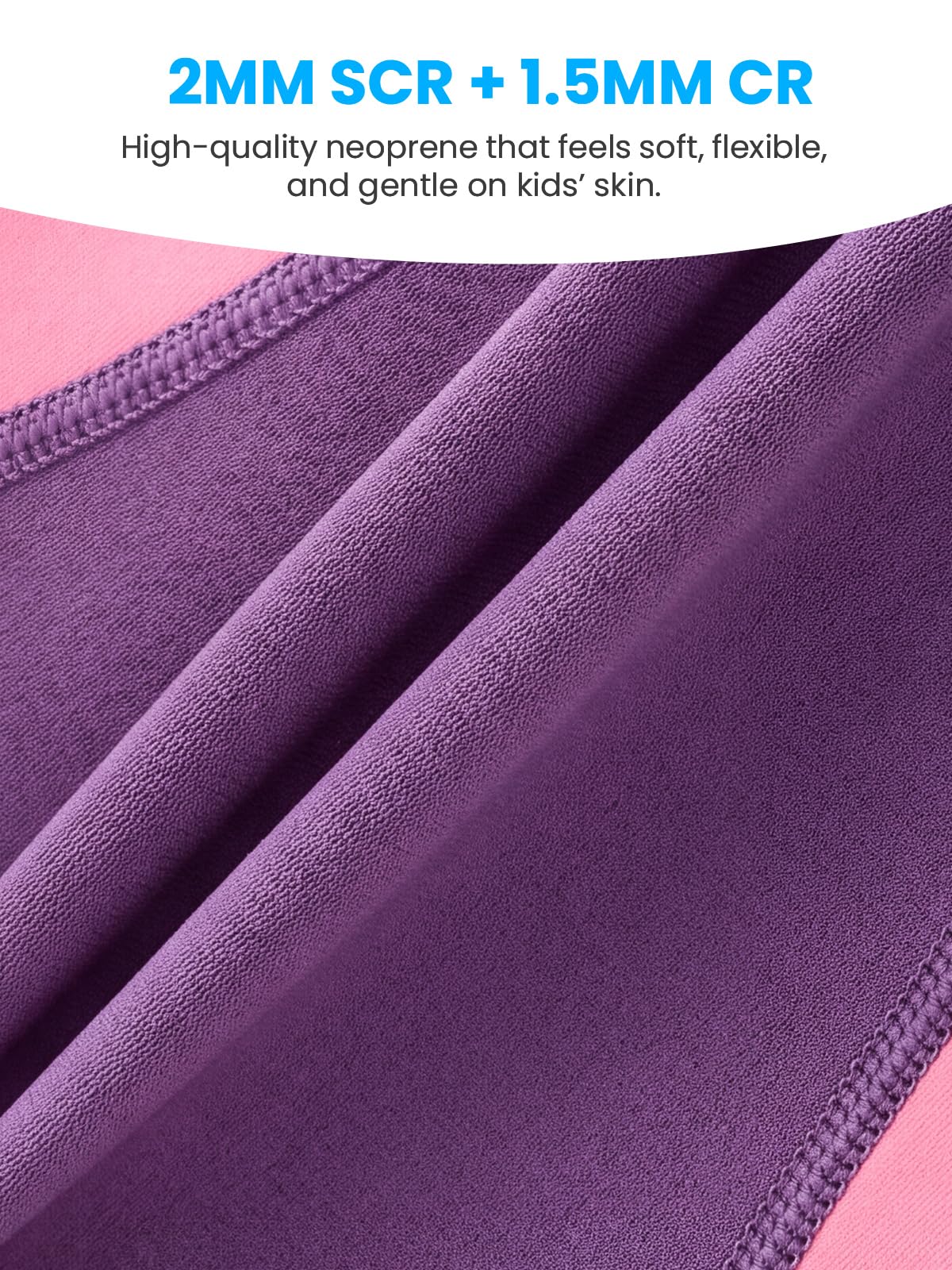 Neoprenanzug Kinder, 2 mm Neopren Thermo Shorty Badeanzug für Jungen, Mädchen und Kleinkinder Flexibel, warm, UPF50+ Sonnenschutz zum Schwimmen, Surfen, für Strand, Wassersport