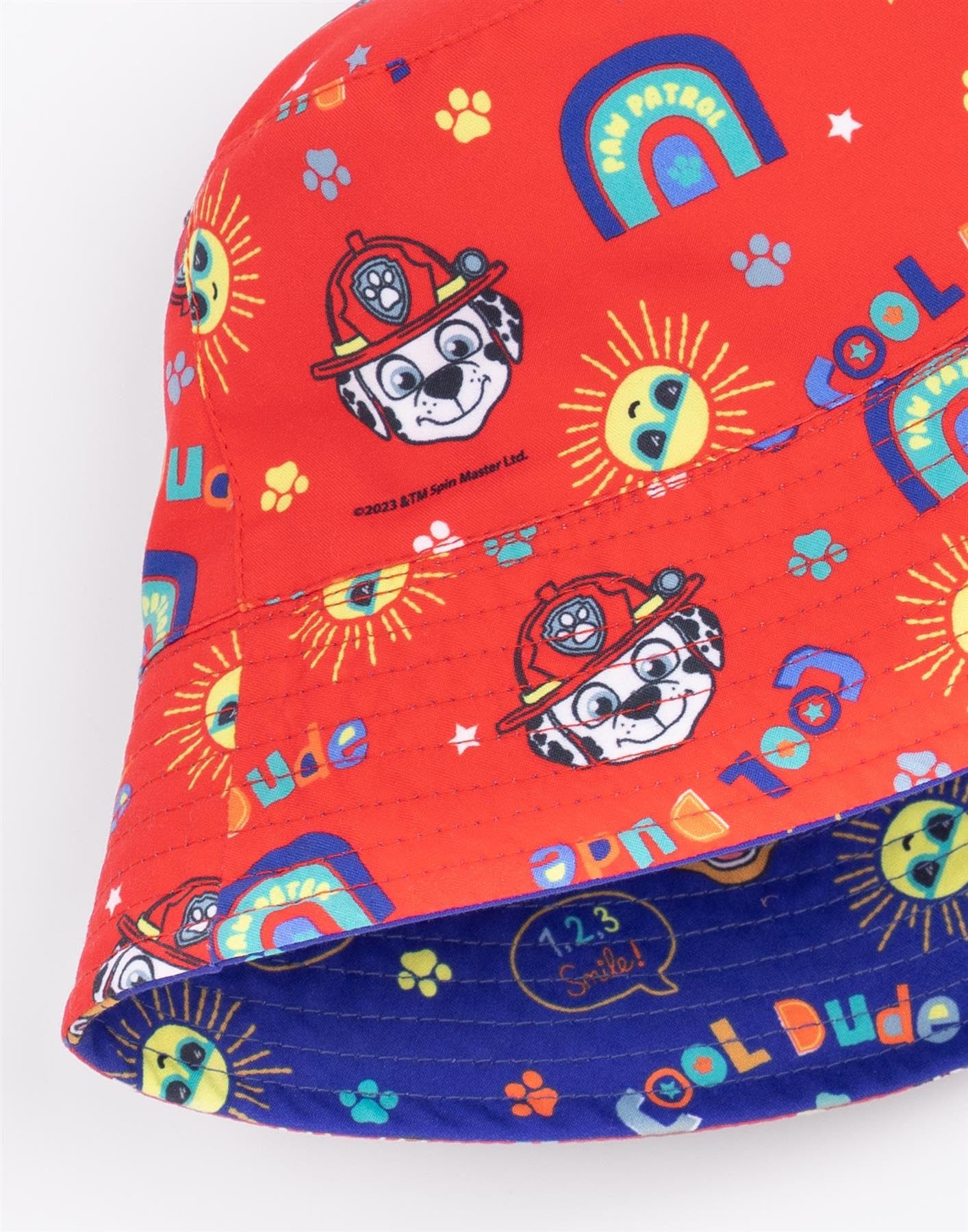 Paw Patrol Chapeau Seau réversible pour garçons | Casquette pour Enfants Chase Blue et Marshall Red Characters pour Tout-Petits | Films Séries TV Cadeaux Marchandise