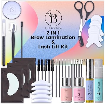 Brow Lamination Kit, Lash Lift, at Home 2-in-1 Eyelash and Eyebrow Perm