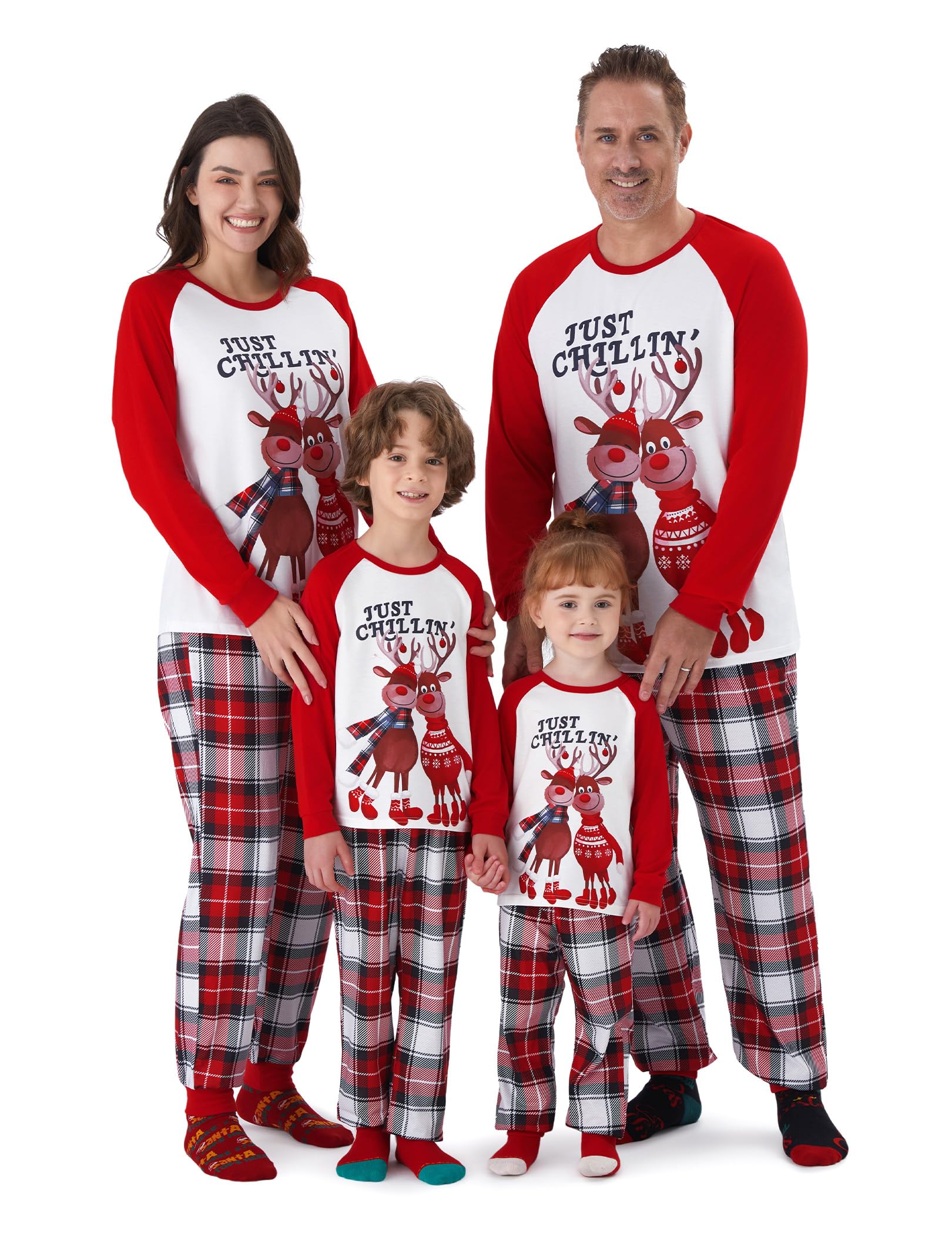 PATPAT - Pigiama Natale Famiglia Coordinati - Pigiami Natalizi per Tutta la Famiglia - Pigiama Donna Invernale - Pigiama Natale Coordinati Coppia - Pigiami Coppia- Pigiama Uomo Invernale