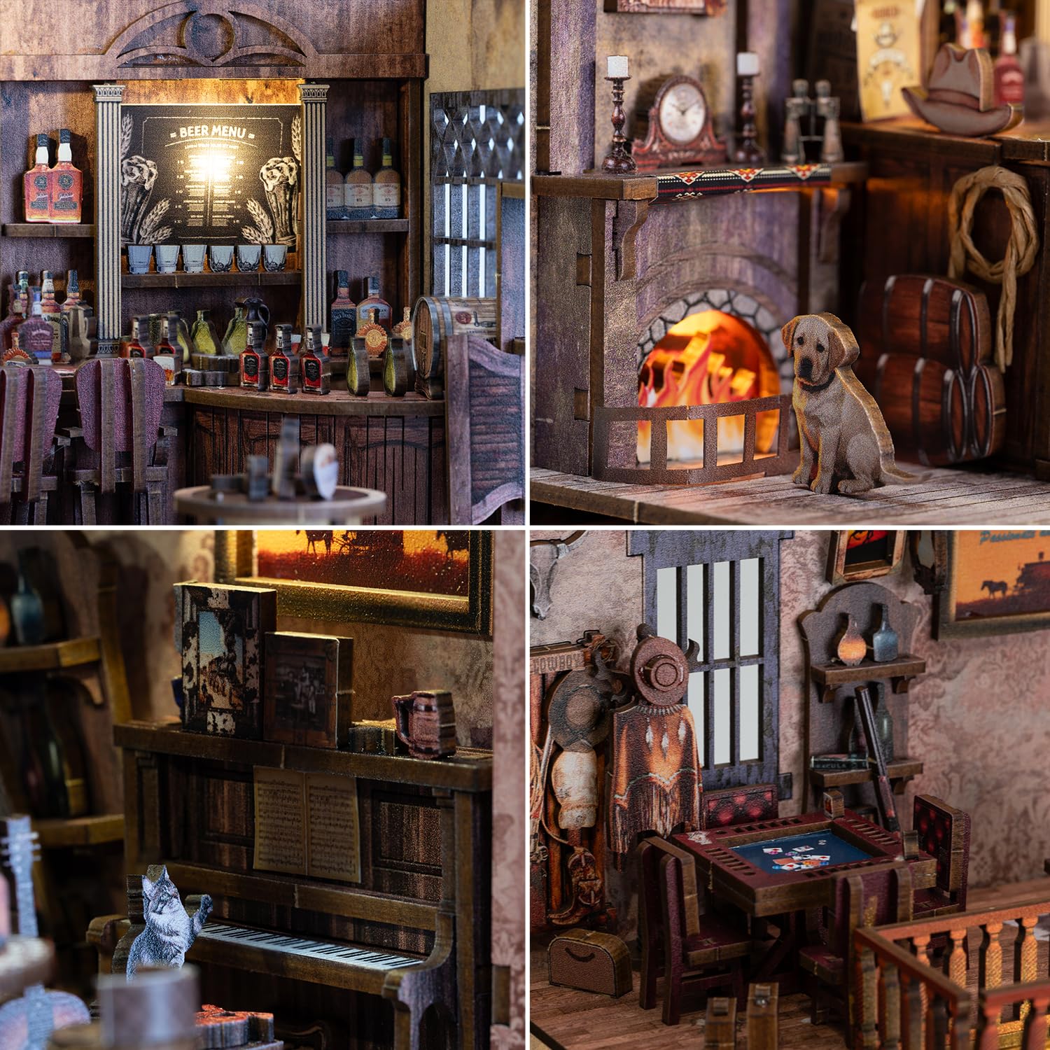 DIY Miniature Book Nook Dollhouse - Western Saloon -7 DIY Miniature Book Nook Dollhouse - Western Saloon -7