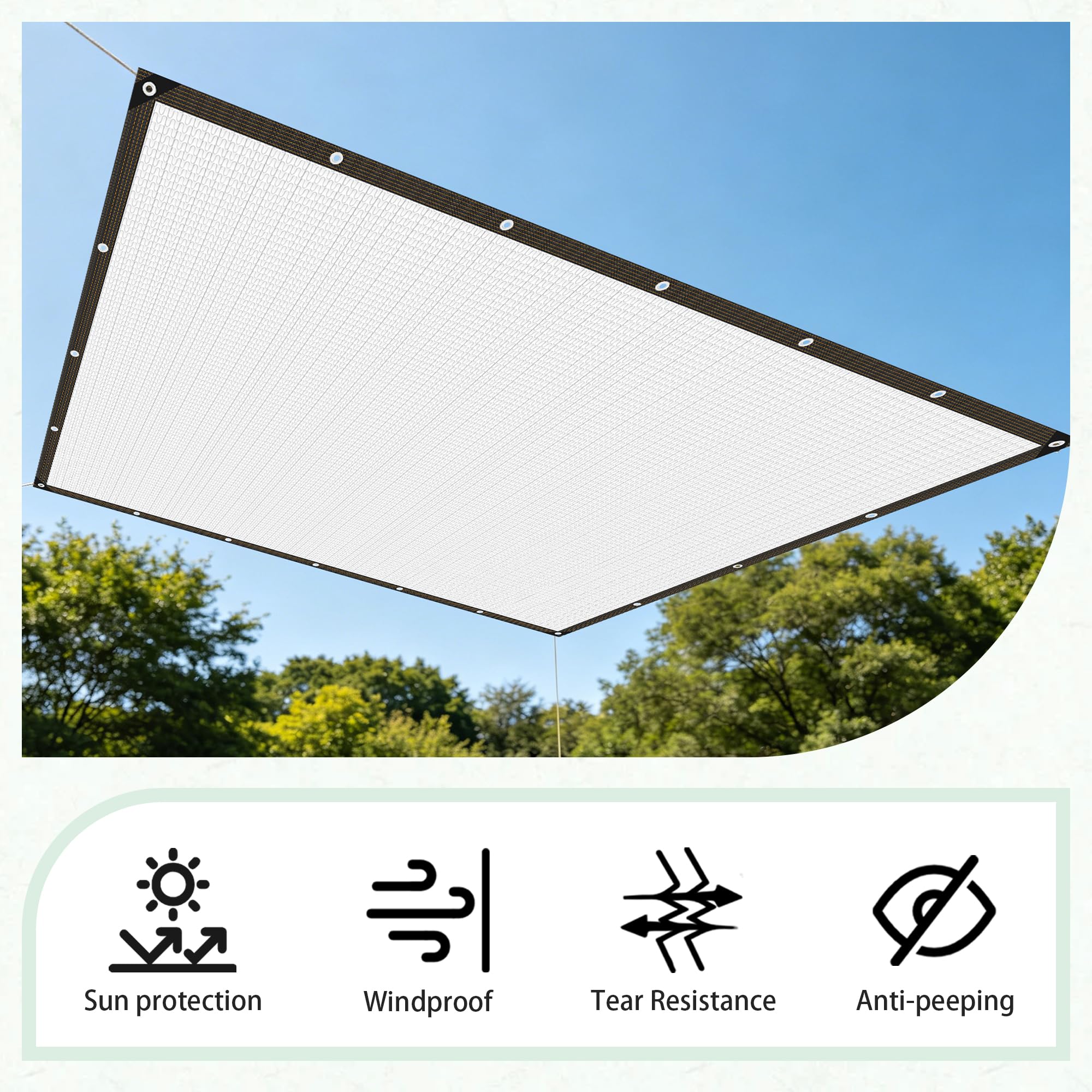 Aluminiowa Tkanina Zacieniająca 270 x 520 cm Przeciwsłoneczna Tkanina Na Cień Ogrodowy Łatwa Instalacja Do Użytku Na Zewnątrz, Patio, Rośliny, Srebro
