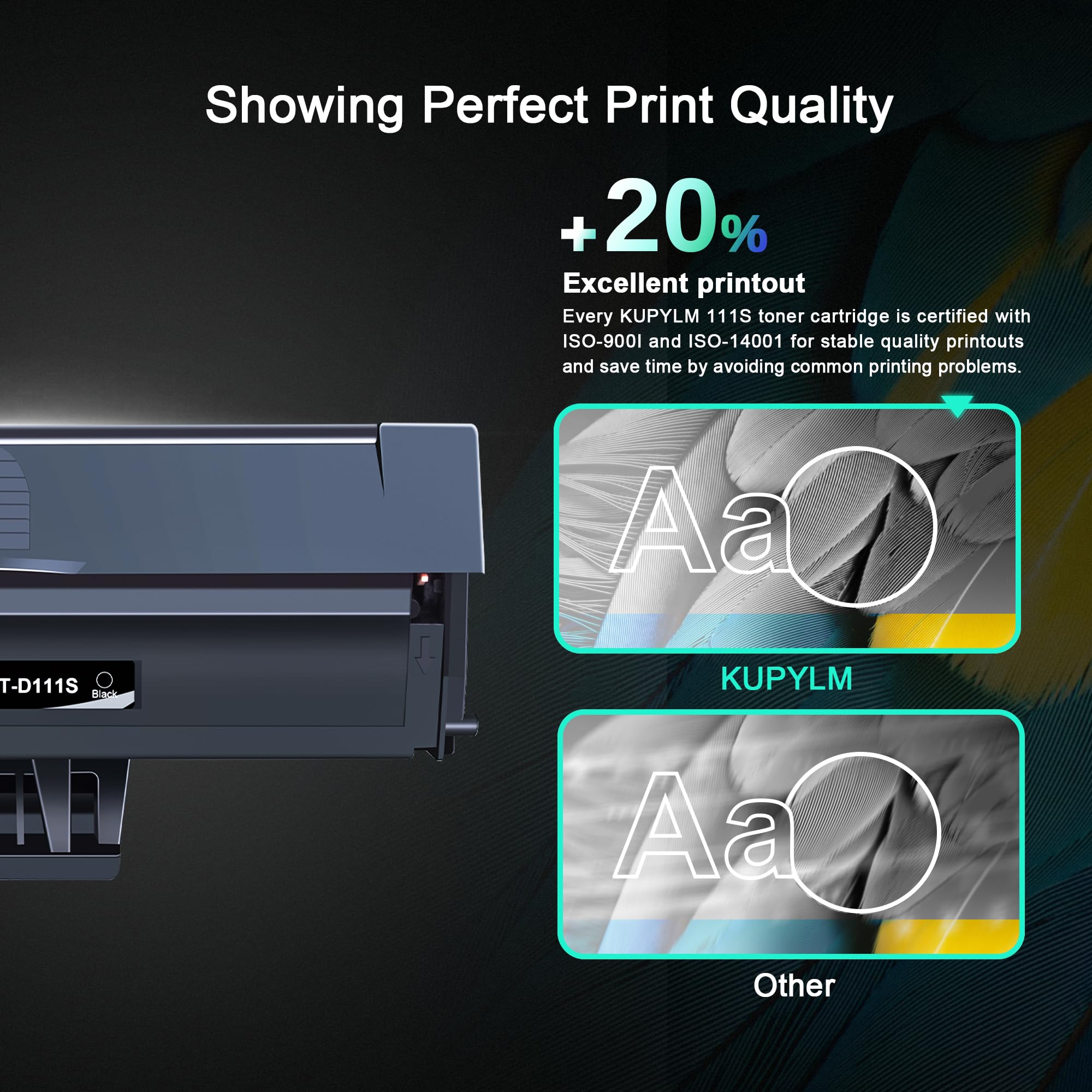 KUPYLM MLT-D111S D111L compatibili per Samsung MLT-D111 D111S MLT-D111L per toner 111S Xpress M2026W M2026 M2070FW M2070 M2070W M2070F M2020 M2020W M2021 M2021W M2022 M2022W M2071 M2071W (Nero, 2Pack)