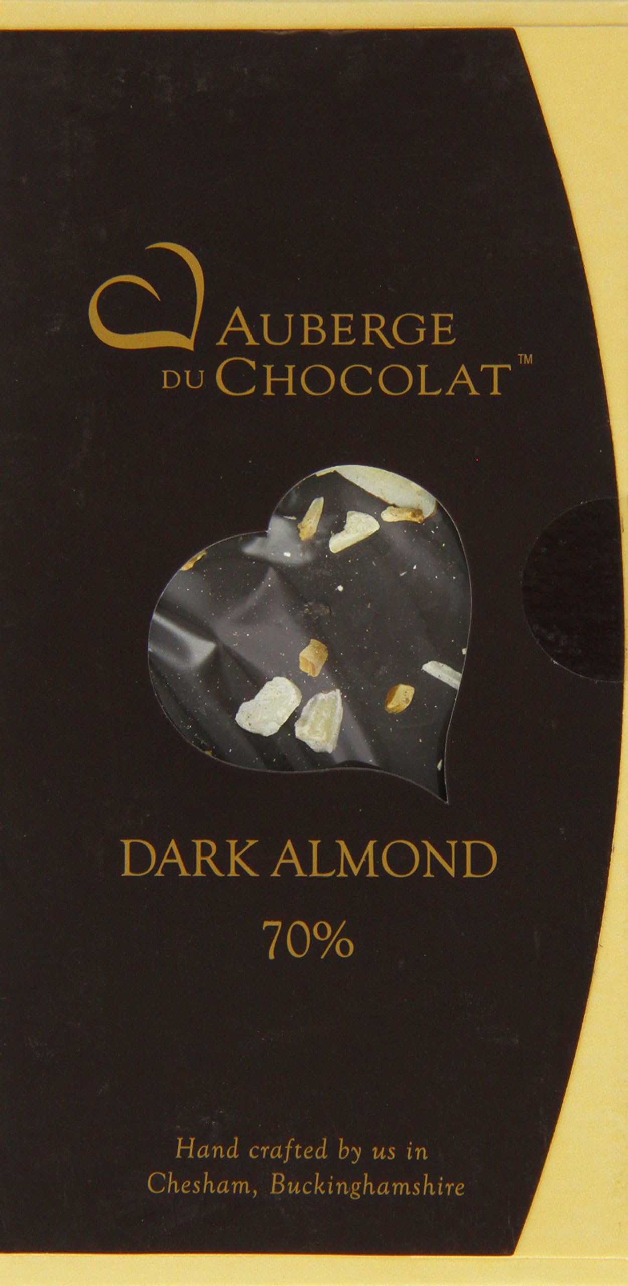 Auberge du Chocolate Almond Dark Chocolate Bar 70 Percent 90 g (Pack of 3)