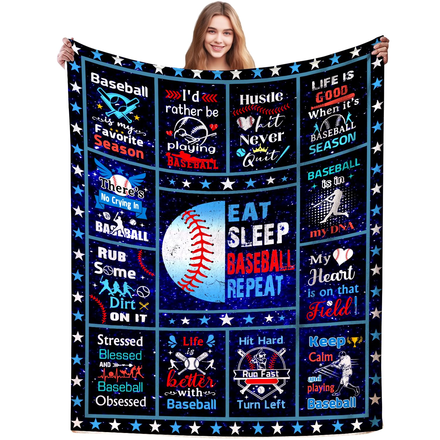 Coperta da baseball personalizzata, 67 regali di baseball per ragazzi