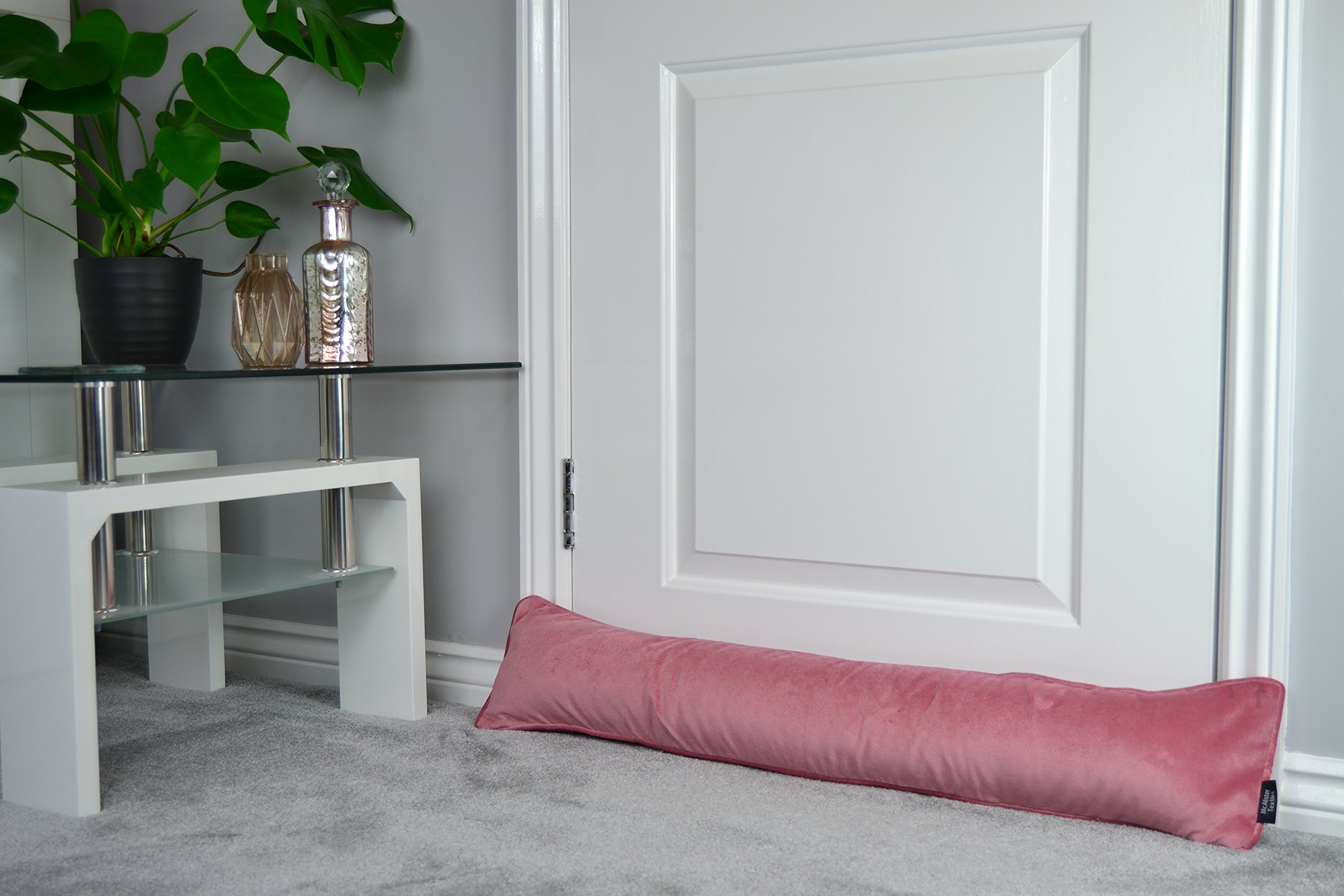 Paraspifferi In Velluto Sottoporta McAlister - Salsicciotto Imbottito 18x120 Cm Blu Petrolio