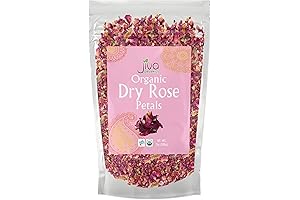 Jiva Large Bag (200g) USDA Organic Dried Red Rose Petals - Edible...
