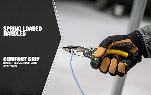 Miniatura 9 de Southwire 58993940 S5N1 Alicates multiherramienta de punta larga 5 en 1 negroamarillo