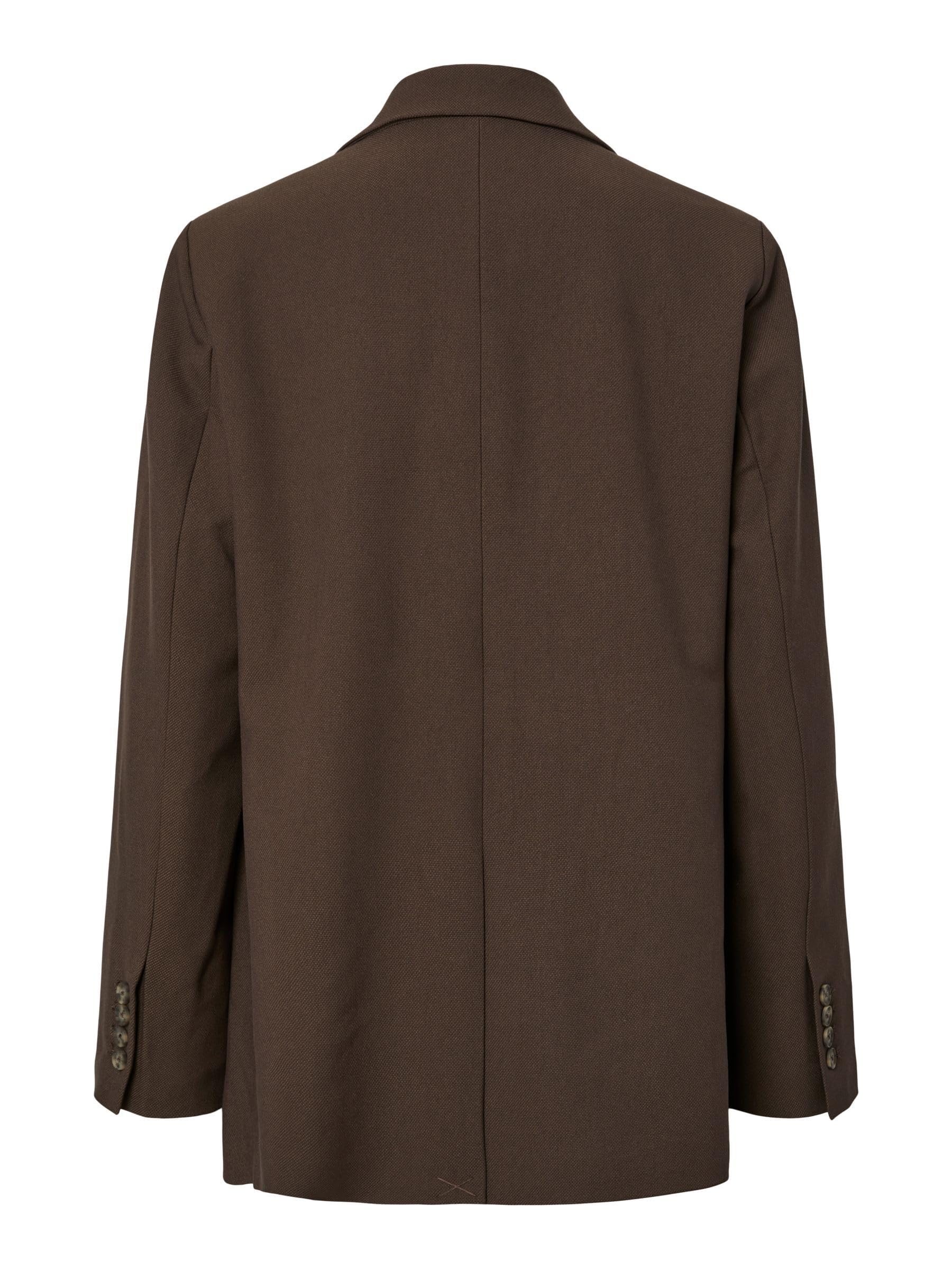 Y.A.S Yasreemaj Ls Blazer Noos, czekoladowobrązowy, 36