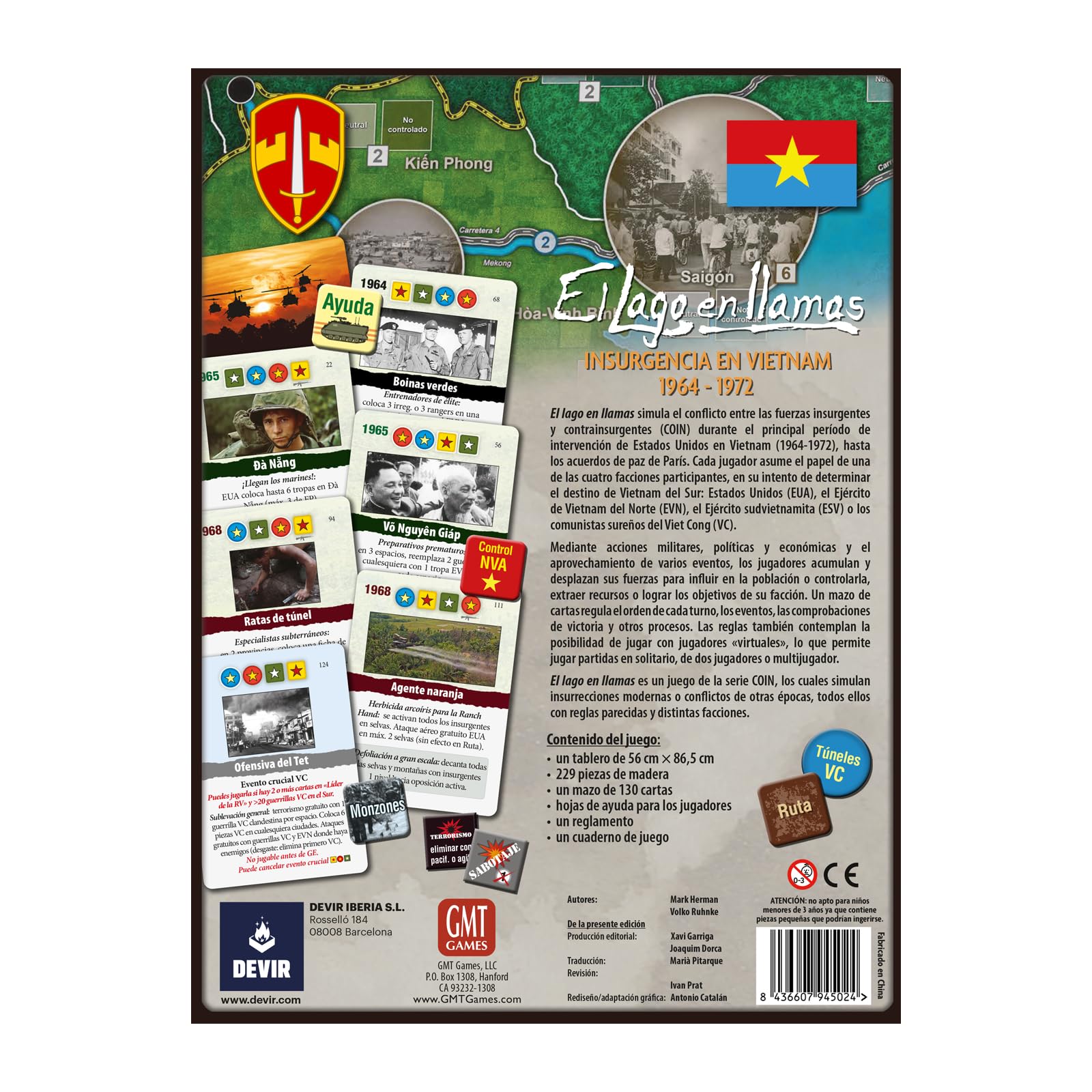 Devir - El Lago En Llamas, Juego estratégico, Wargame, Wargames de Mesa, a Partir de 14 Años (BGLAGSP)