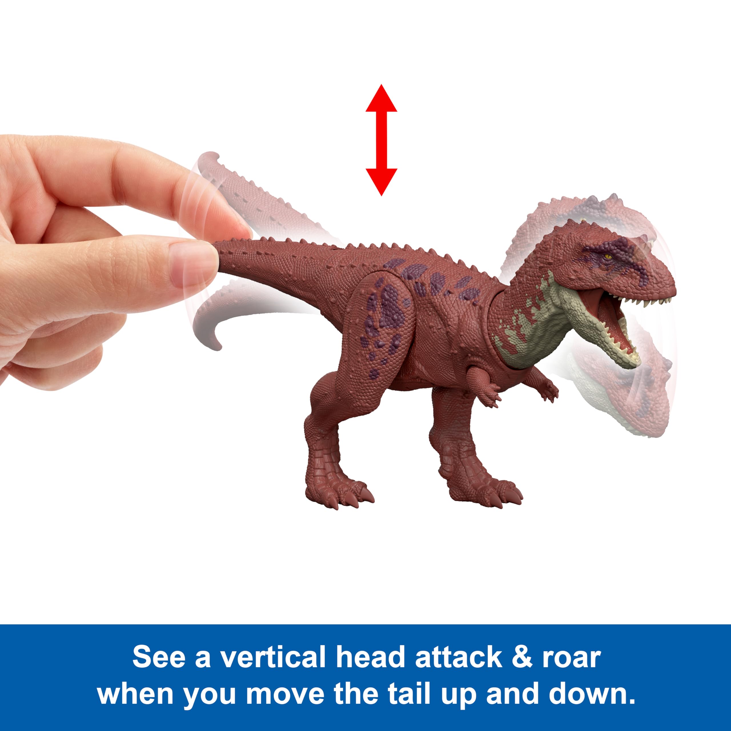 Mattel Jurassic World Rebirth Wild Roar Dinosaur Toy, Aucasaurus