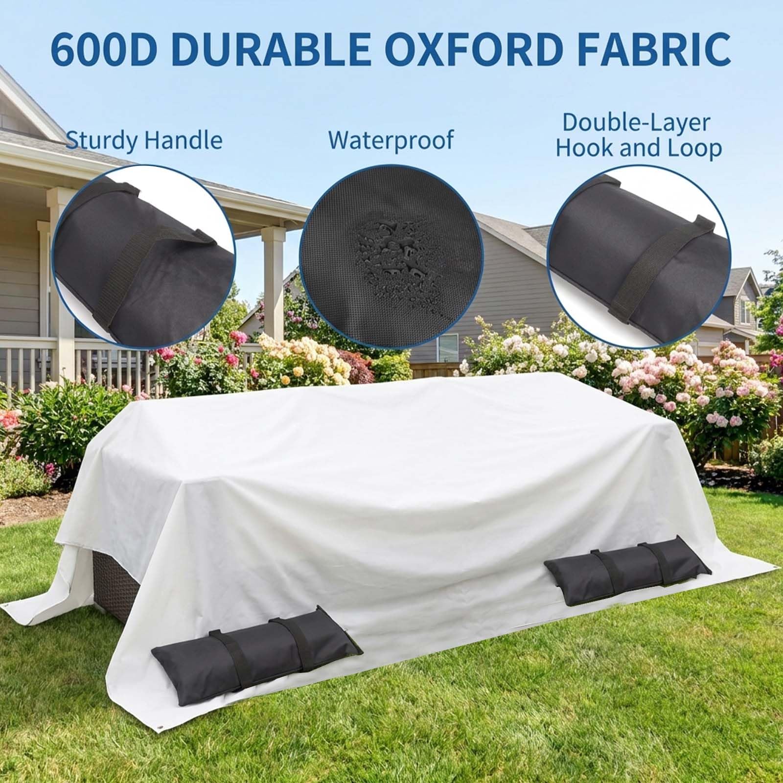 2 Sacs de Sable, Sac de Lestage, Sacs de Lestage pour Tonnelle - 70x25cm, jusqu'à 20kg, Poids pour Parasol, Barnum, Tente, Jardin