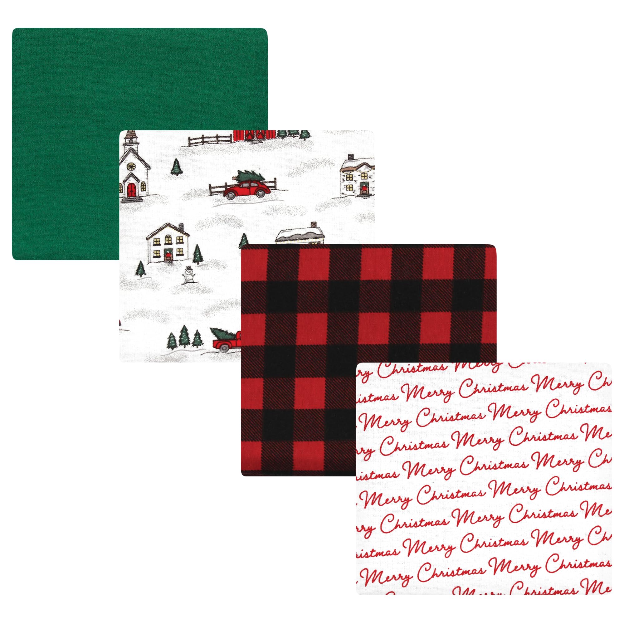 Luvable Friends Little Treasure Flannel Receiving Blankets 4pk