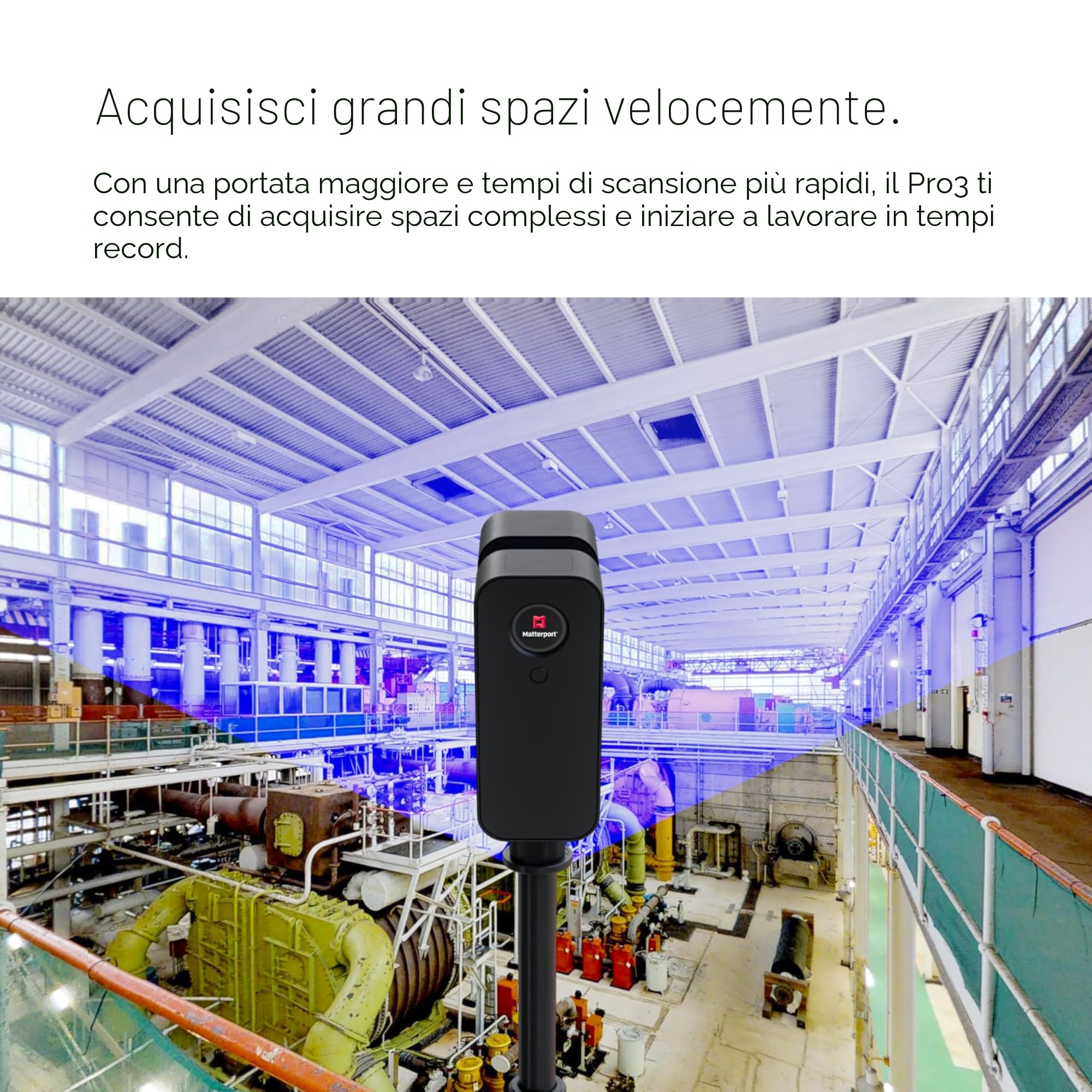 Matterport Pro3 Performance Kit 3D Lidar Fotocamera Digitale per Creare Esperienze Professionali 3D Virtual Tour con 360 Visualizzazioni e Fotografia 4K Spazi Interni ed Esterni con Precisione