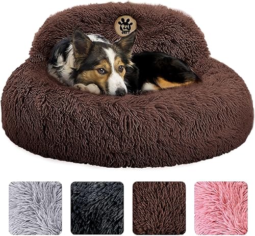 Miniatura 13 de PetJett Cama Calmante para Perros Pequeños - Camas Redondas para Perros de 23'', Cama Antideslizante y Lavable para Cachorros - Cama para Mascotas