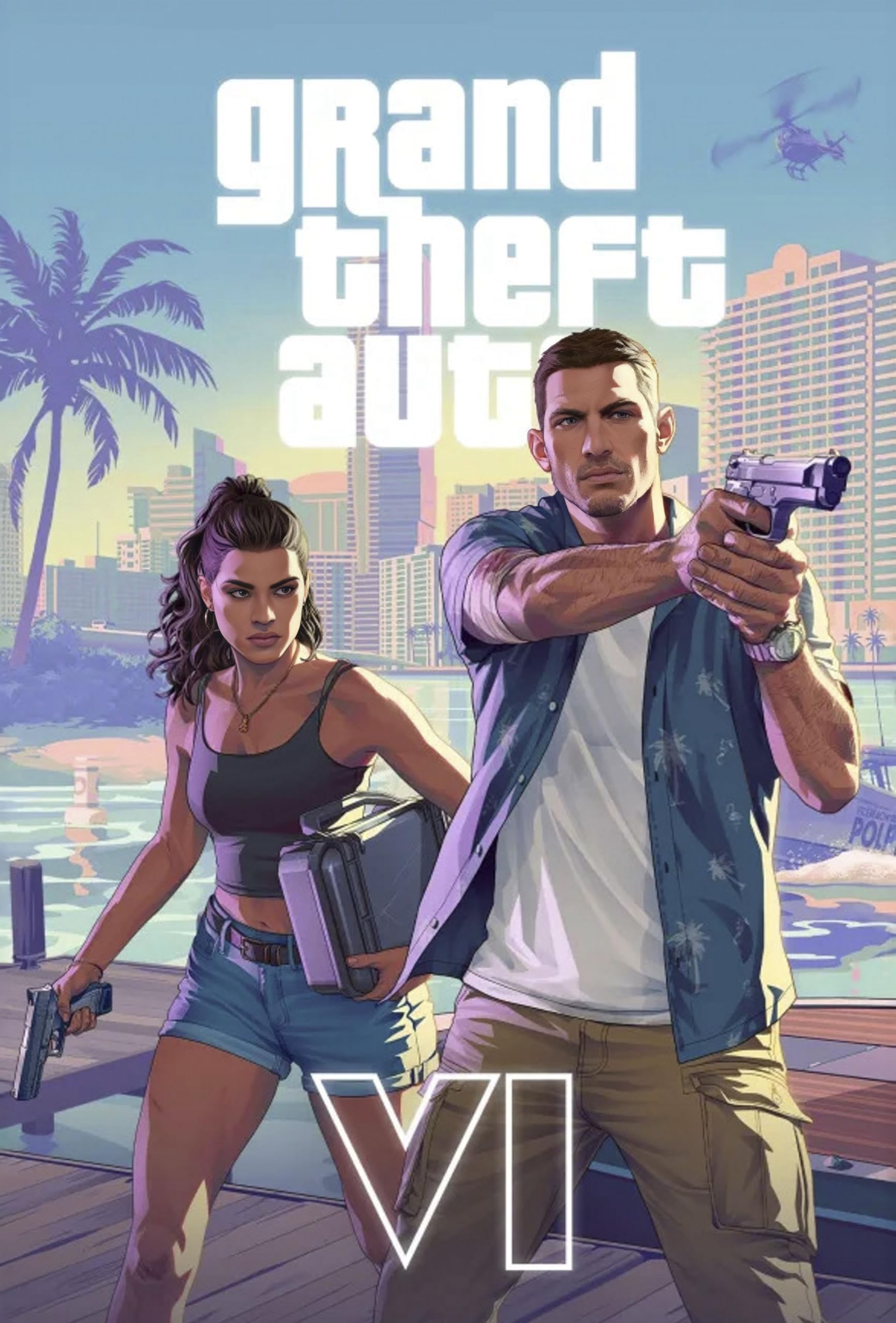 GTA VI Vice City Aluminum Poster: The Ultimate Gaming Decor