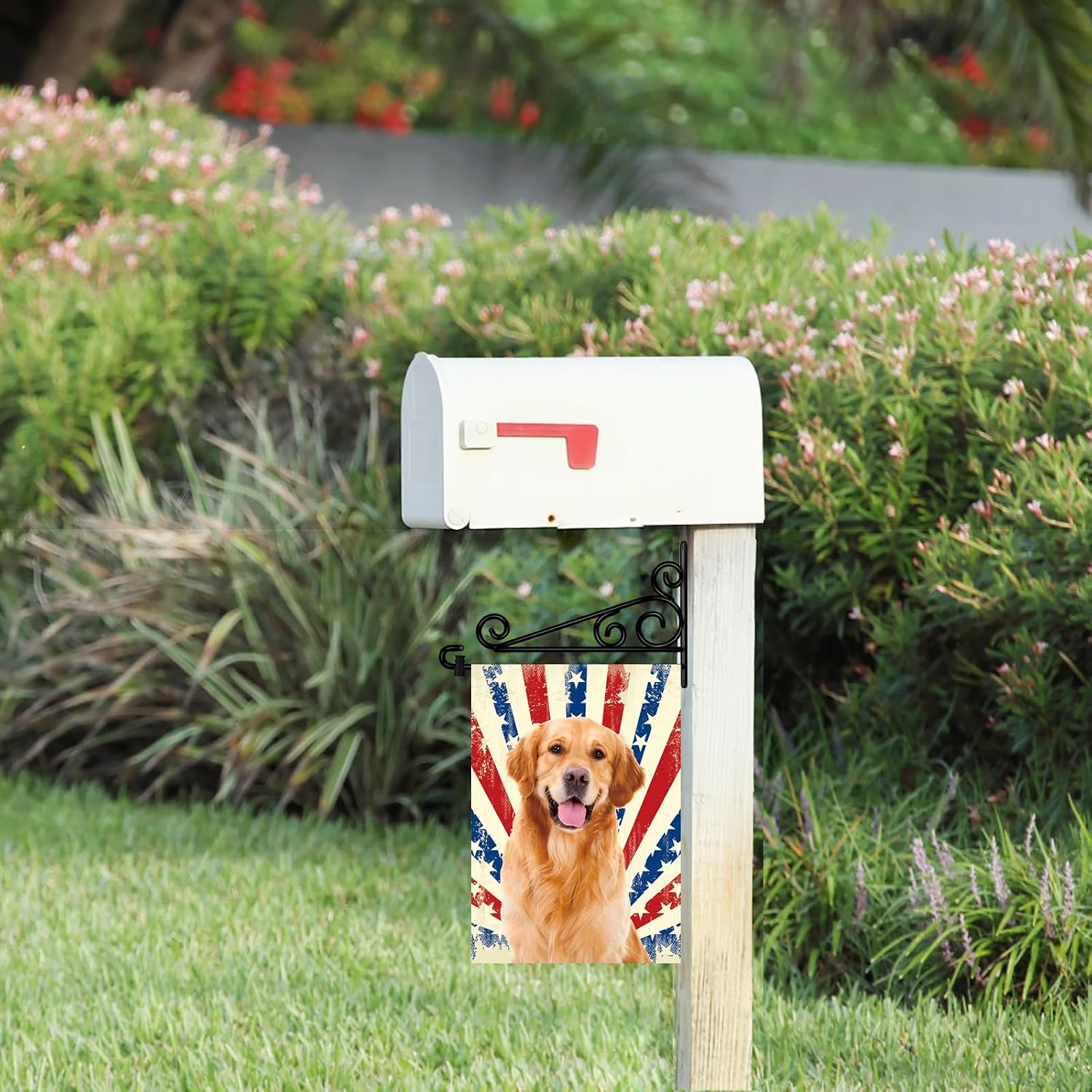 NQ Garden Flag Hanger for Wall Fits Flag Width Smaller Than 13.4 inch, Garden Flag Holder for Outside, Banner Hanger for Indoor and Outdoor, Mailbox Post Flag Holder(1 Pack) image 5