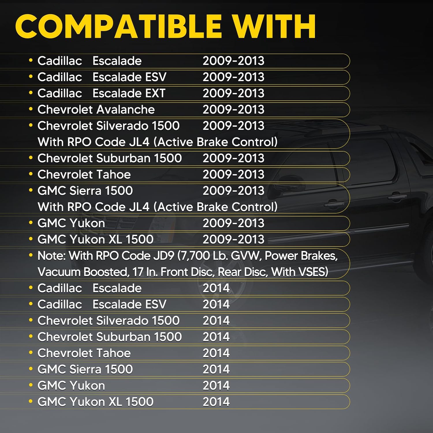 25827890 Brake Master Cylinder with Reservoir and Sensor Fit for Chevy, GMC and Cadillac Vehicles - Silverado 1500/Sierra/Tahoe/Yukon/Escalade 09-14 - Replace OE# 25827890