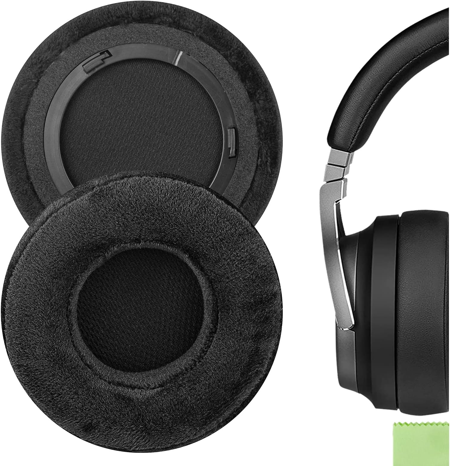 Comfort Velour Replacement Ear Pads for Corsair Virtuoso RGB/Virtuoso Wireless SE/Virtuoso Wireless XT Headphones Ear Cushions, Repair Parts (Black)