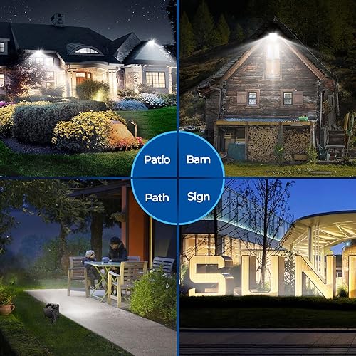 Miniatura 8 de CINOTON Luces LED de inundación para exteriores de 30 W, 4200 lm equivalente a 200 W HIDHPS IP65 accesorio de iluminación de pared de seguridad