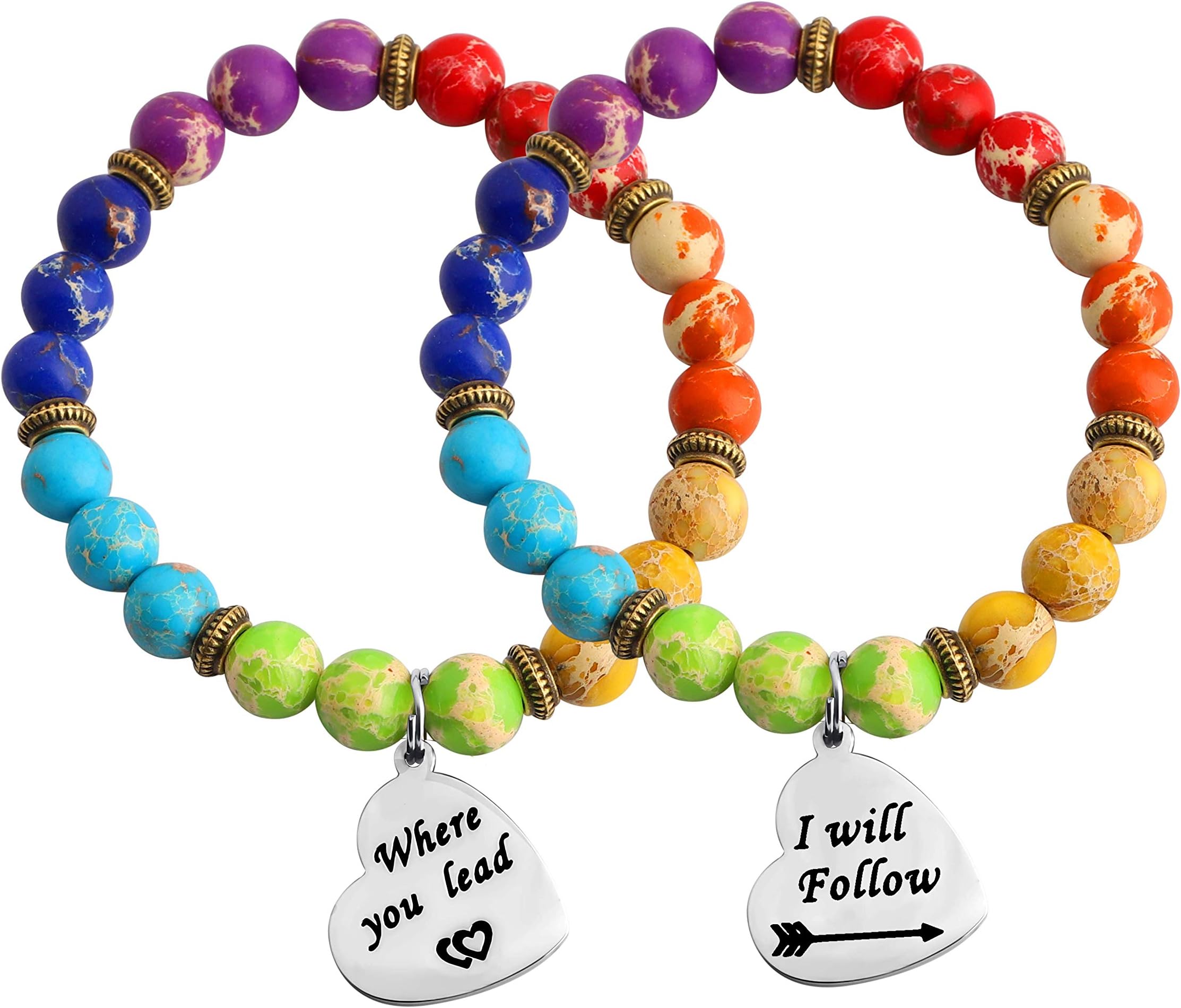 TIIMGMother Daughter Gift Inspired Mother Daughter Beaded Bracelet