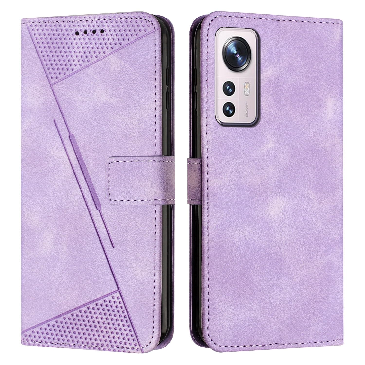 Étui Xiaomi 12 Lite housse portefeuille à rabat violet - 8