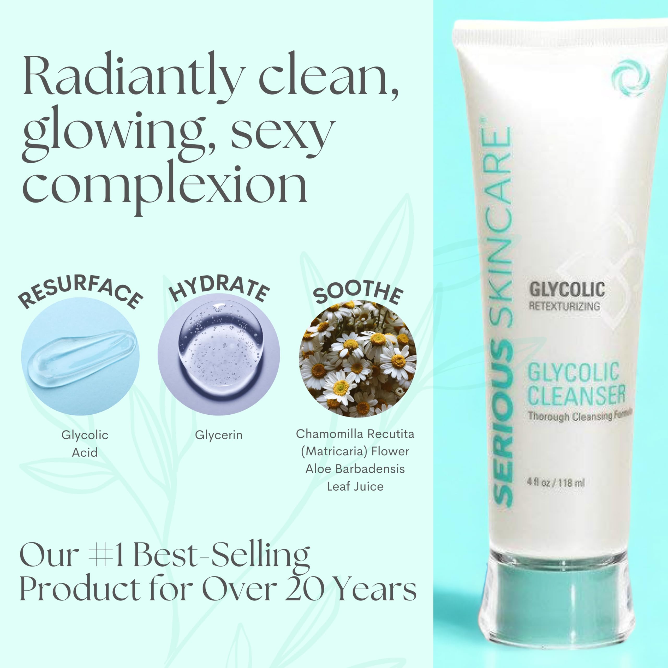 Serious Skincare Glycolic Retexturizing Cleanser with 10% Glycolic Acid