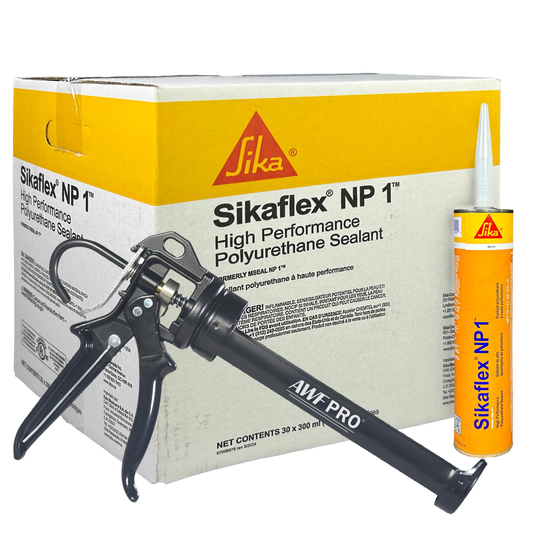 MasterSeal NP1 Stone 10.1oz Polyurethane Sealant- Case of 30 with Caulk Gun. One Component, Flexible, Non Sag, Elastomeric Acoustic Sealant.