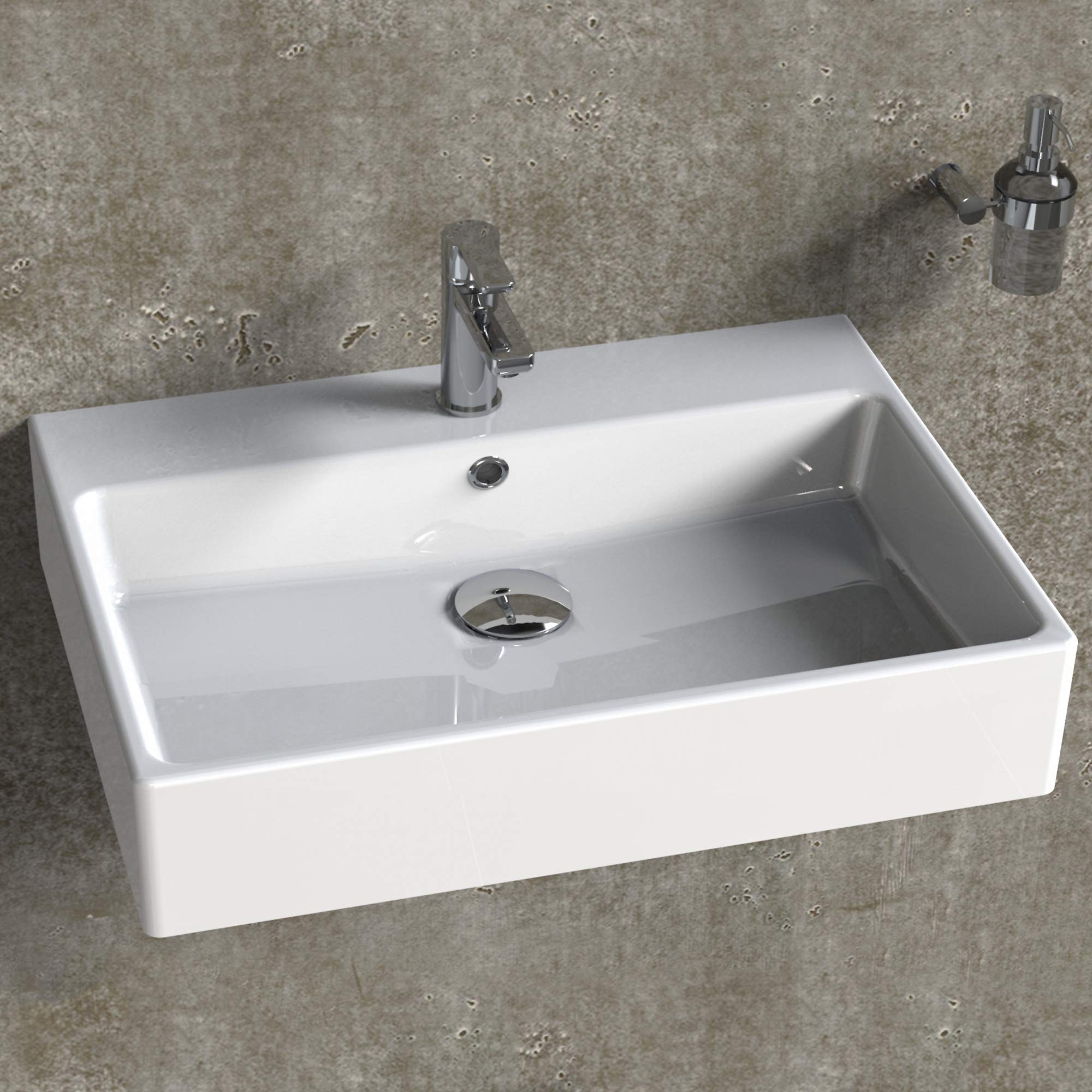 Aqua Bagno SOLO Lavabo, 70 x 50 cm, in ceramica, di Design