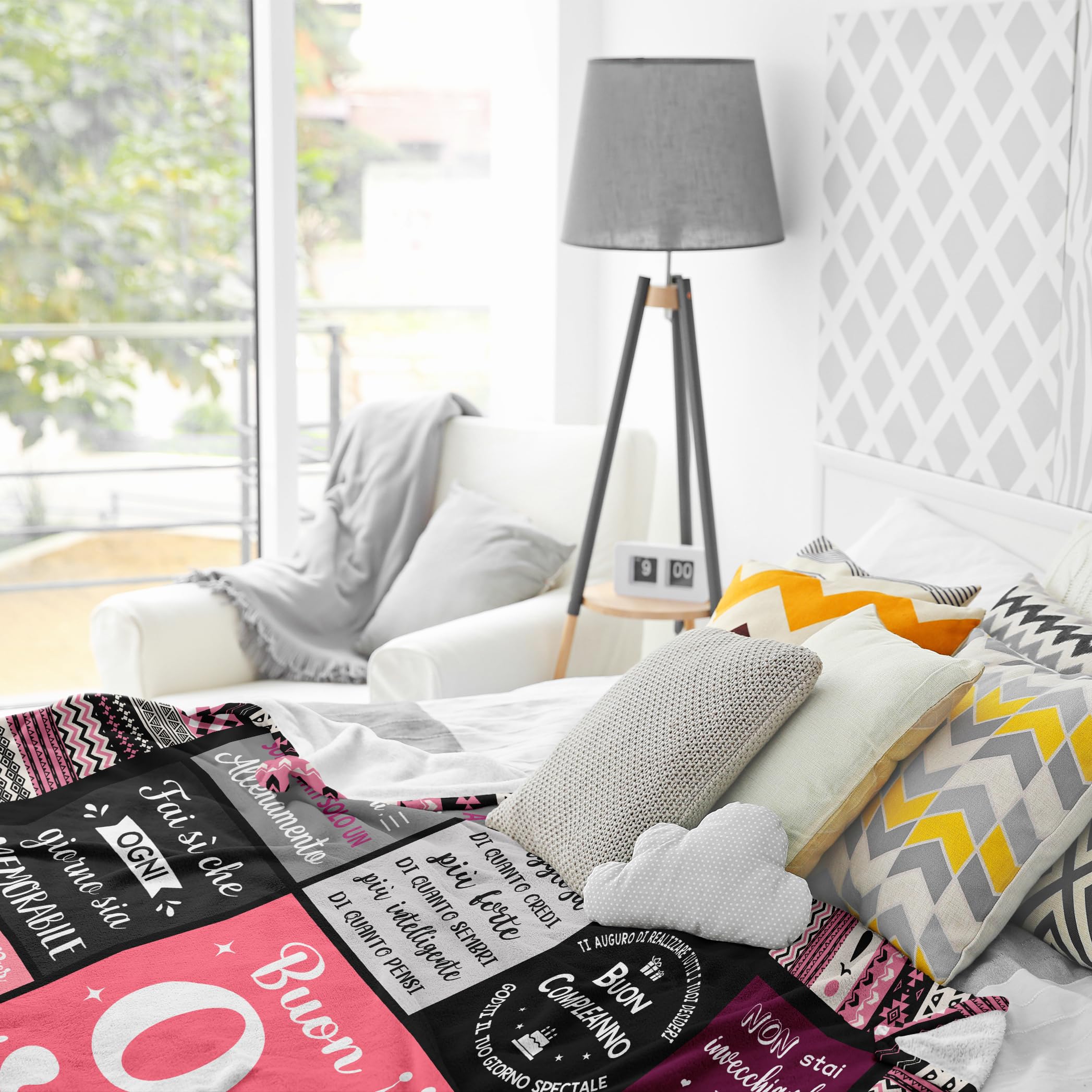Yesbird 90 Anni Compleanno Donna, Regalo Compleanno Donna 90 Anni 1936, Regalo di 90° Compleanno/Amica/Mamma/Nonna/Moglie, Idee Regalo Coperta 130X150CM