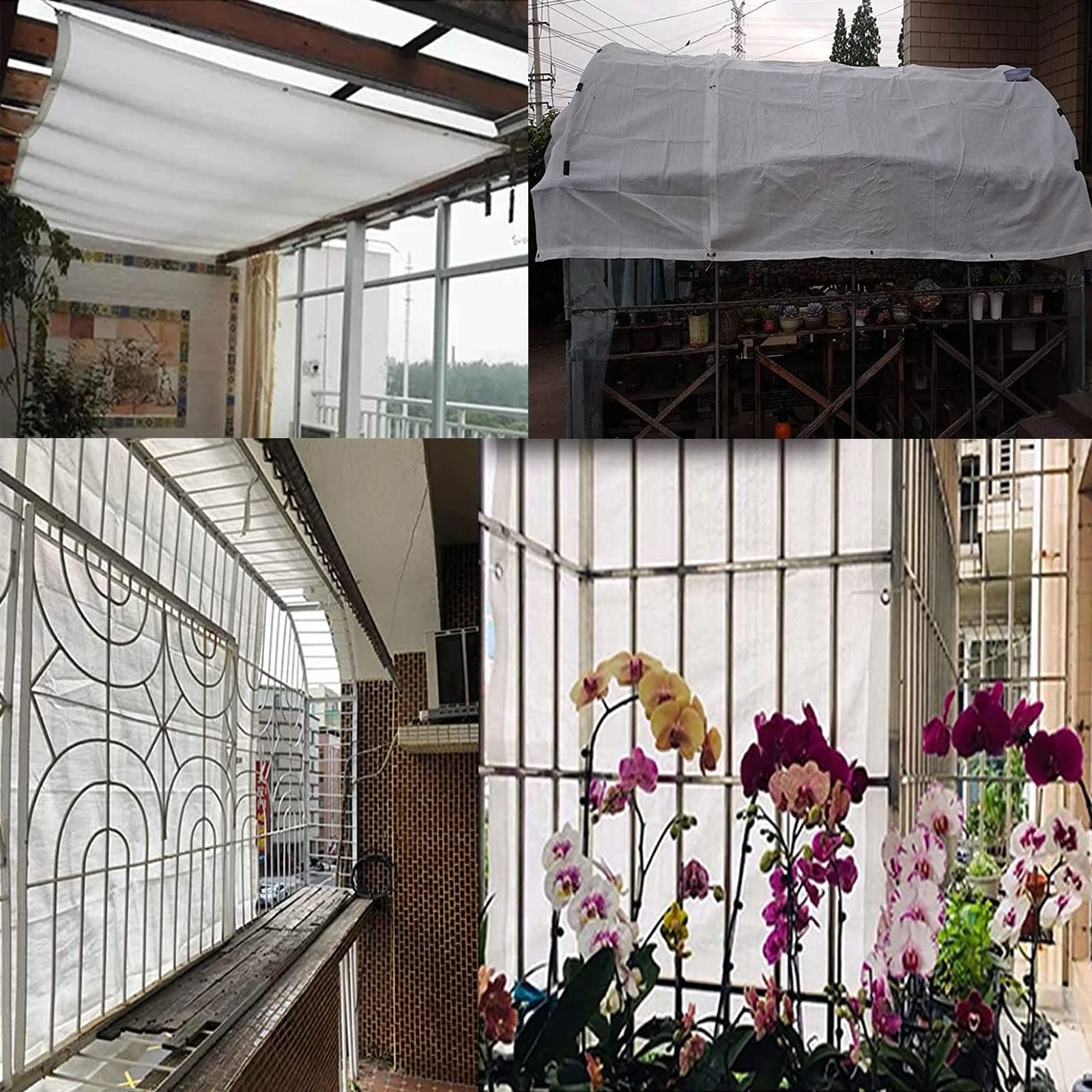 Balkonscherm 100 x 660 cm Windscherm Uv-Bescherming Ademend Patio Privacy Screen Scheurvast, Privacy Scherm, met Kabelbinders Oogjes Koord Voor Terras, Tuin, Donkergroen