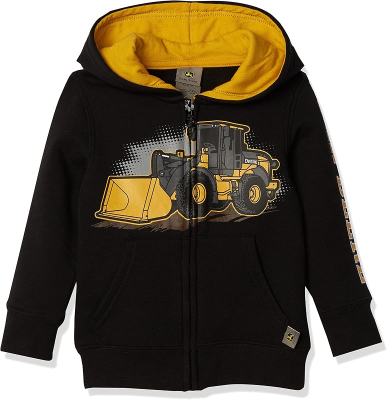 Tractor Infant Toddler Boy Zip Front Fleece Hoody Sweatshirt