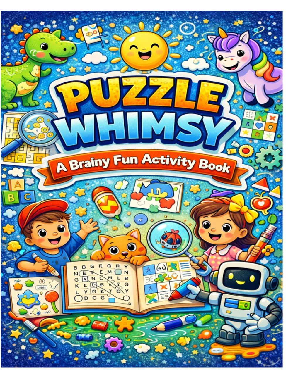 Puzzle Whimsy: A Brainy Fun Activity Book