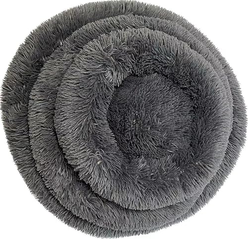 Miniatura 2 de Cojín redondo para cama para perros y gatos, manta en forma de dona para mascotas pequeñas