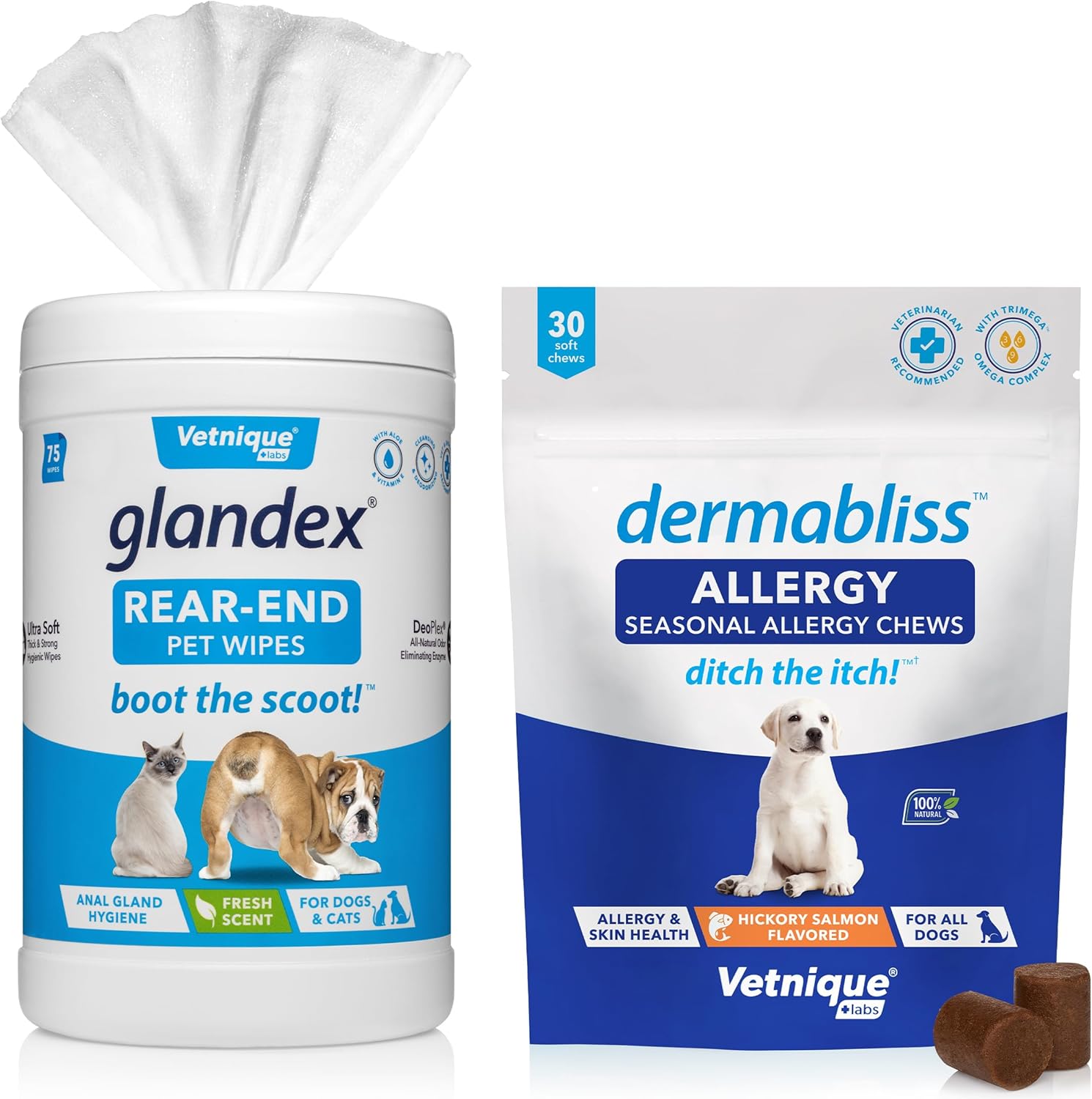 Glandex Anal Gland Hygienic Pet Wipes (100 Ct) and