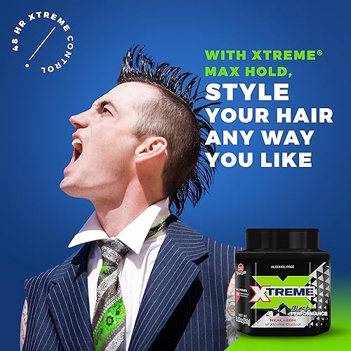 Miniatura 6 de Xtreme Gel para el cabello Performance Black Styling con aloe vera, tarro de 8.82 onzas (paquete de 12)