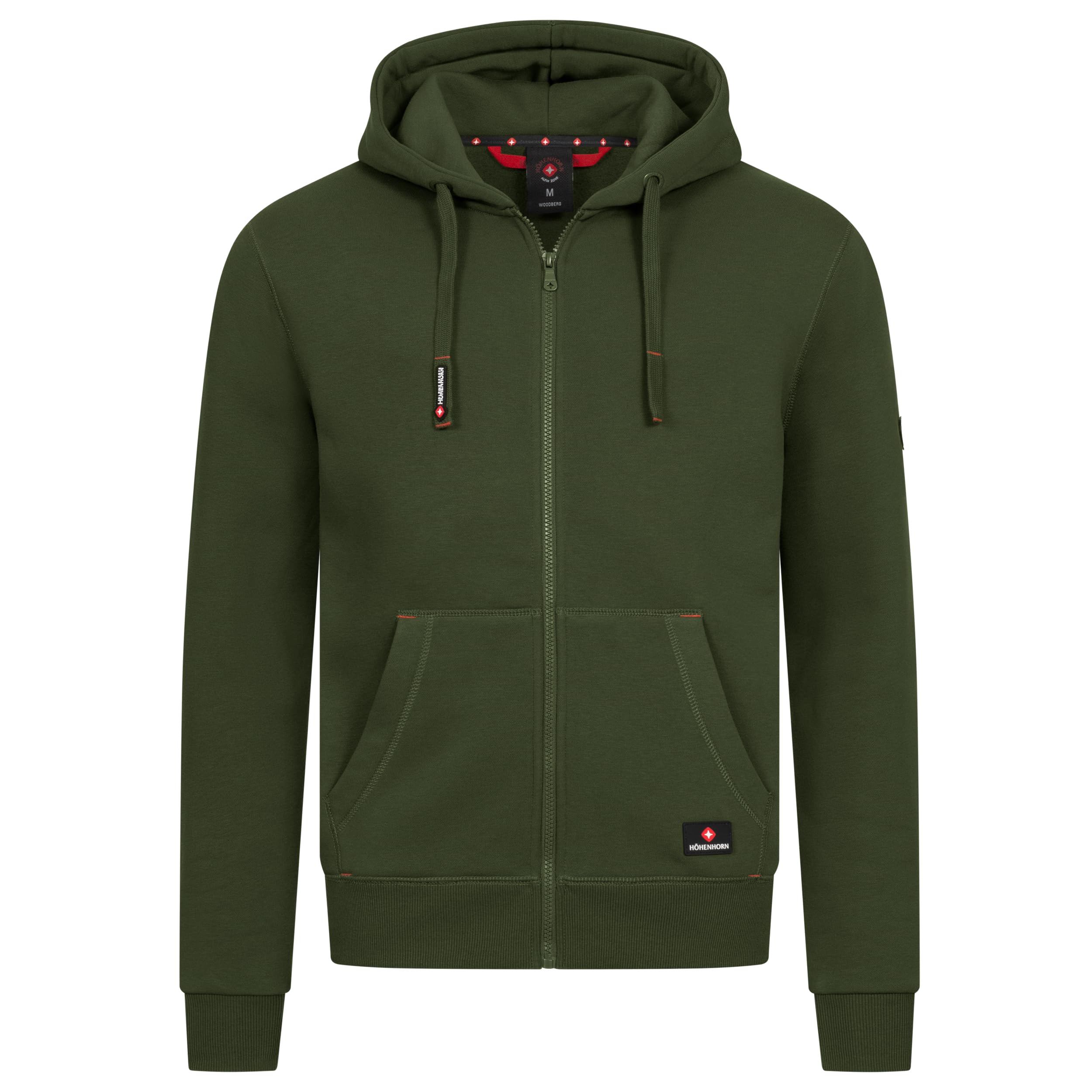 Höhenhorn Woodberg Men's Hoodie Pullover Sweatshirt Hoodie, Green, XXXXL
