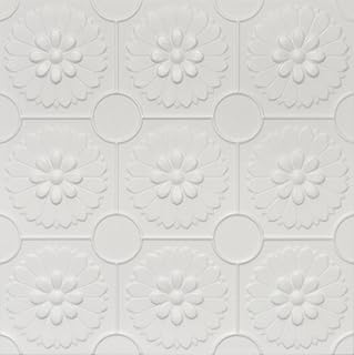 R36W White 20x20 Amazing Styrofoam Ceiling Tiles Easy to Glue Up On Any Type of Surface